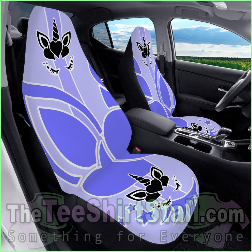 Lavender Stripe Unicorn Car Seat Covers Automotive Interior