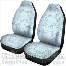 Load image into Gallery viewer, Light Blue Bandana Car Seat Covers - Patch
