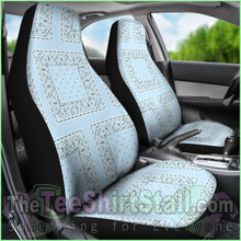 Load image into Gallery viewer, Light Blue Bandana Car Seat Covers - Patch
