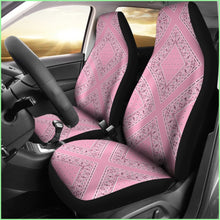 Load image into Gallery viewer, Light Pink Bandana Car Seat Covers - Diamond
