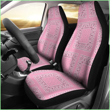 Load image into Gallery viewer, Light Pink Bandana Car Seat Covers - Patch
