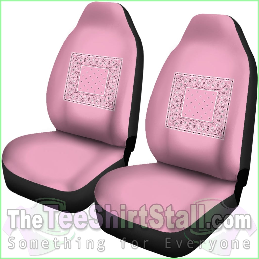 Light Pink Bandana Seat Covers - Minimal