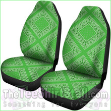 Load image into Gallery viewer, Lime Green Bandana Car Seat Covers - Diamond
