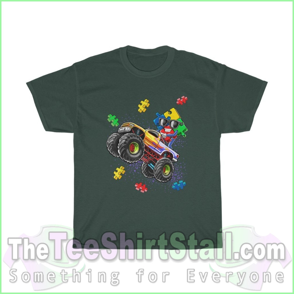 Monster Truck - Autism Tee S / Forest Green T-Shirt