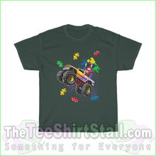 Load image into Gallery viewer, Monster Truck - Autism Tee S / Forest Green T-Shirt
