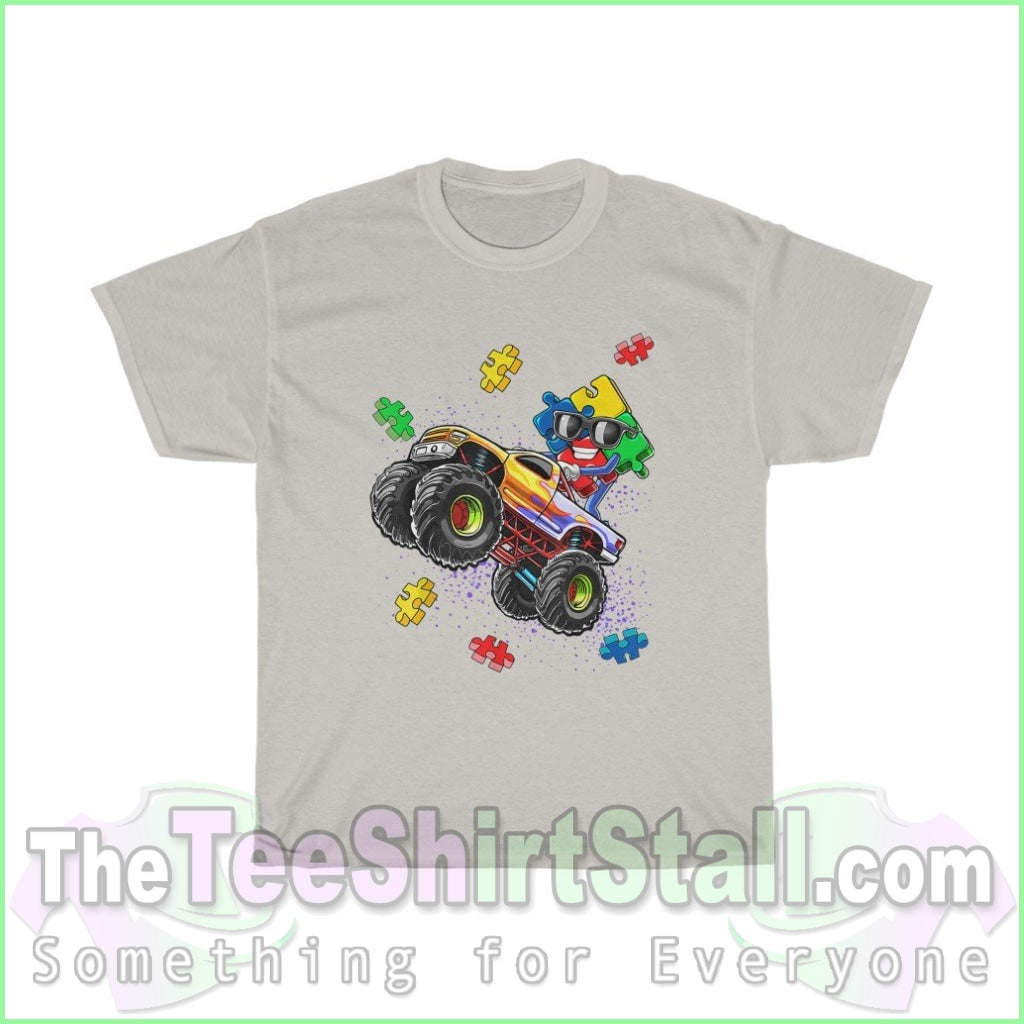 Monster Truck - Autism Tee S / Ice Grey T-Shirt