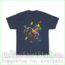 Load image into Gallery viewer, Monster Truck - Autism Tee S / Navy T-Shirt
