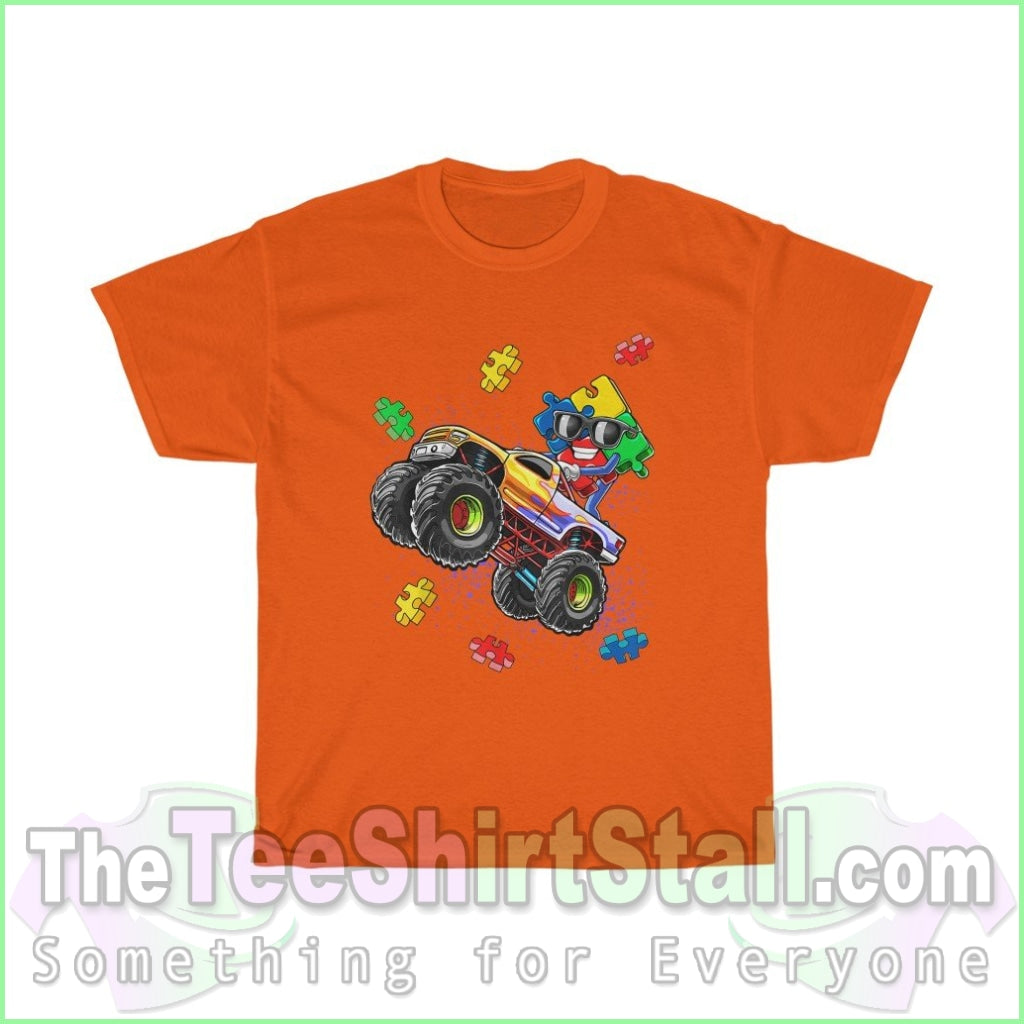 Monster Truck - Autism Tee S / Orange T-Shirt