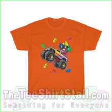 Load image into Gallery viewer, Monster Truck - Autism Tee S / Orange T-Shirt
