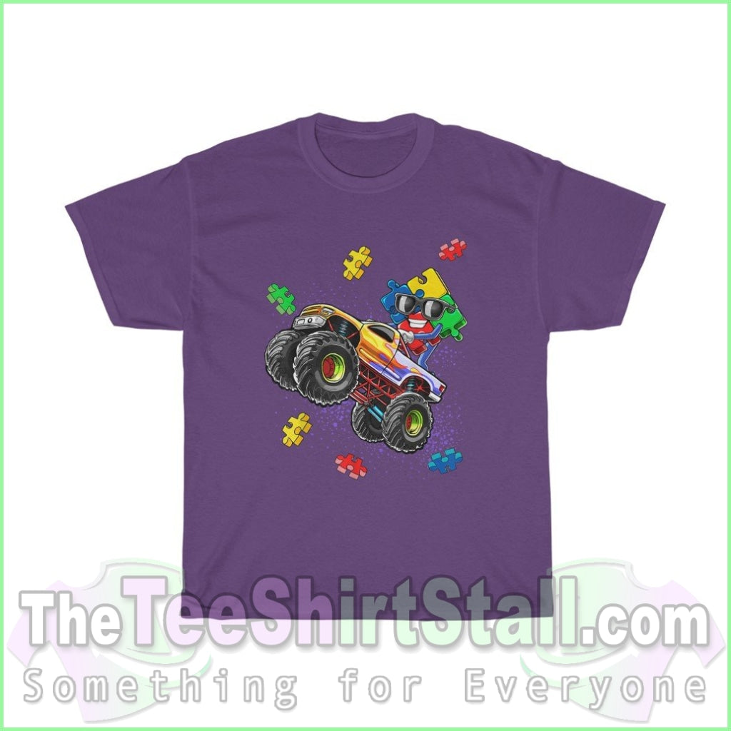 Monster Truck - Autism Tee S / Purple T-Shirt