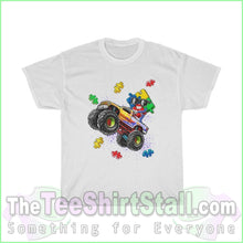 Load image into Gallery viewer, Monster Truck - Autism Tee S / White T-Shirt
