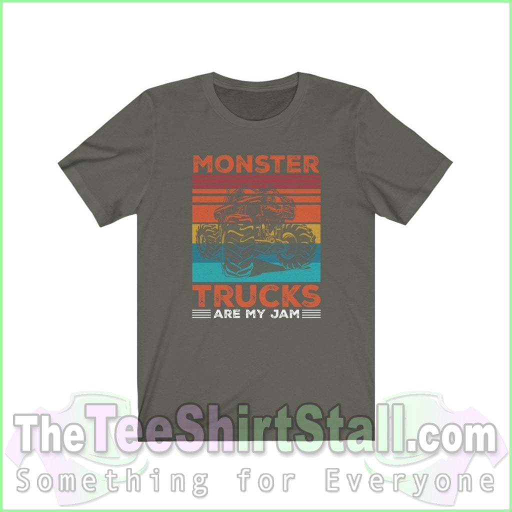 Monster Trucks Are My Jam Tee Army / Xs T-Shirt