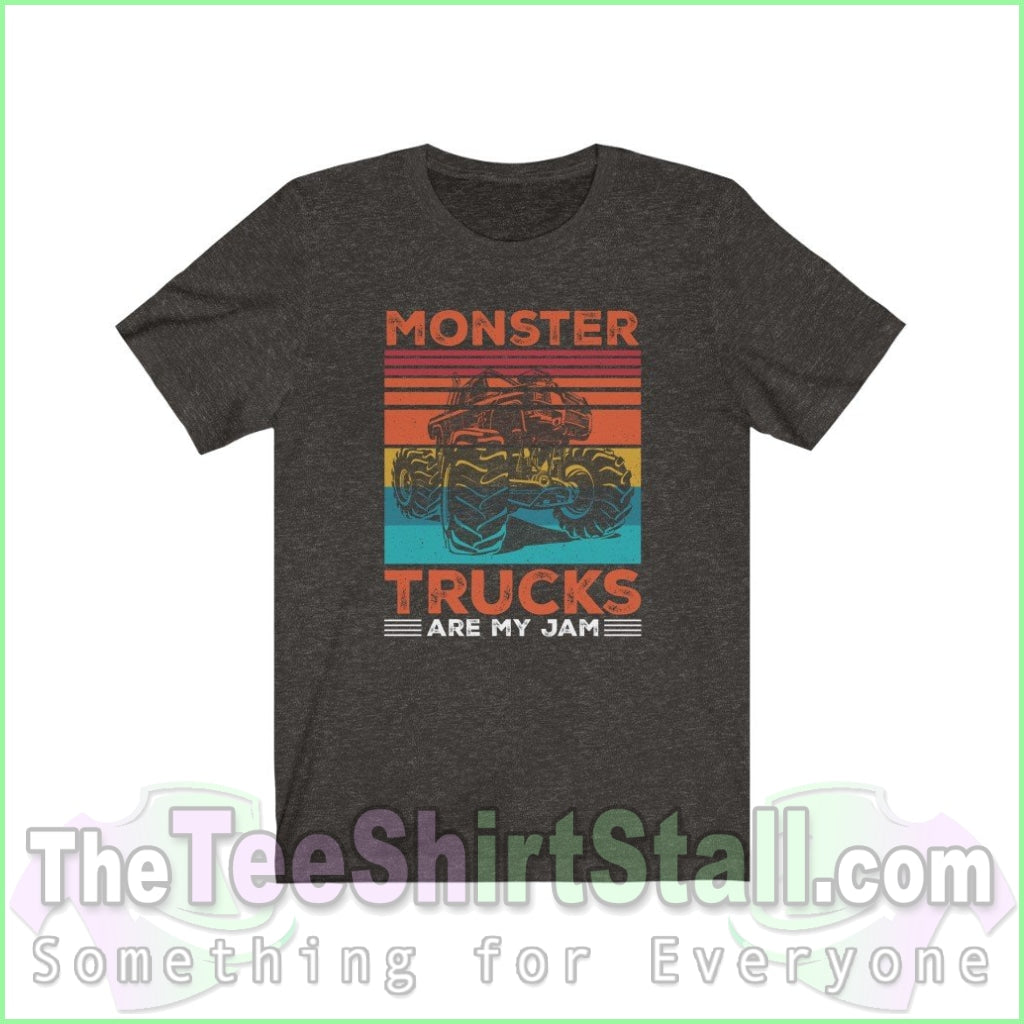 Monster Trucks Are My Jam Tee Black Heather / Xs T-Shirt