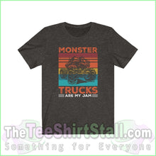 Load image into Gallery viewer, Monster Trucks Are My Jam Tee Black Heather / Xs T-Shirt
