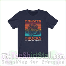 Load image into Gallery viewer, Monster Trucks Are My Jam Tee Navy / Xs T-Shirt
