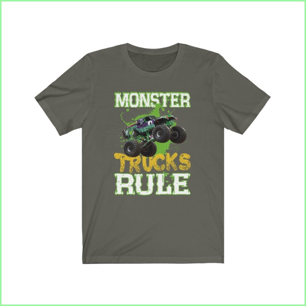 Monster Trucks Rule Tee Army / L T-Shirt