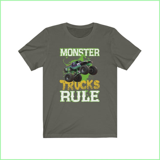 Monster Trucks Rule Tee Army / L T-Shirt