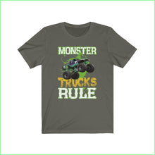 Load image into Gallery viewer, Monster Trucks Rule Tee Army / L T-Shirt
