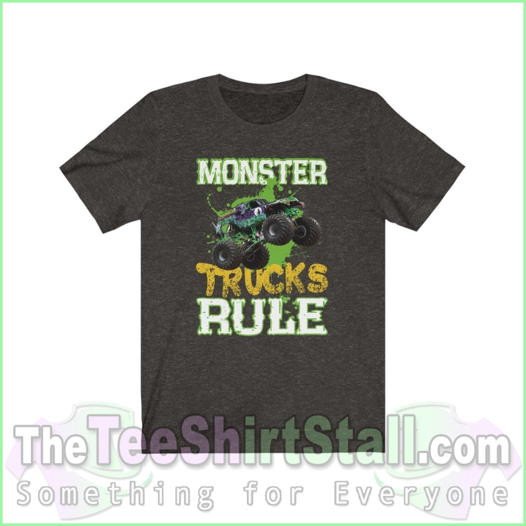 Monster Trucks Rule Tee Black Heather / Xs T-Shirt