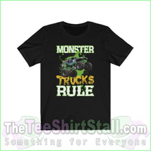 Load image into Gallery viewer, Monster Trucks Rule Tee Black / Xs T-Shirt
