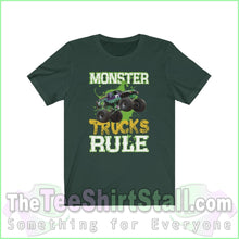 Load image into Gallery viewer, Monster Trucks Rule Tee Forest / Xs T-Shirt
