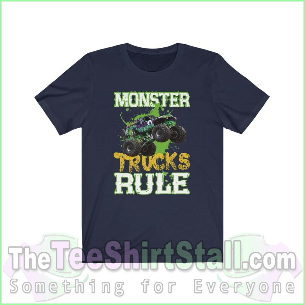 Monster Trucks Rule Tee Navy / Xs T-Shirt