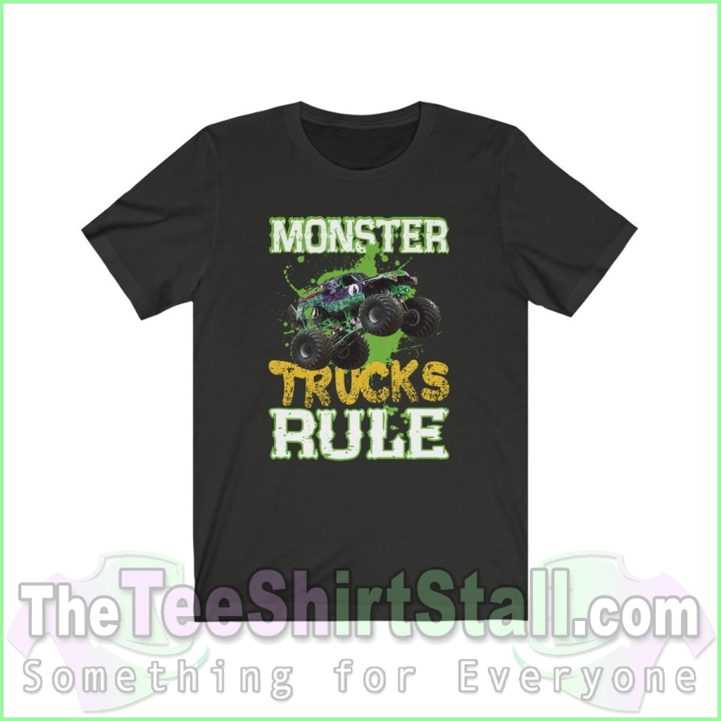 Monster Trucks Rule Tee Vintage Black / Xs T-Shirt