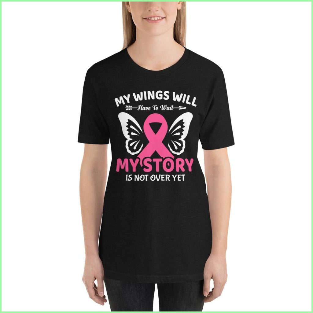 My Wings Will Have To Wait. Story Is Not Over Yet. Short-Sleeve Unisex T-Shirt Xs