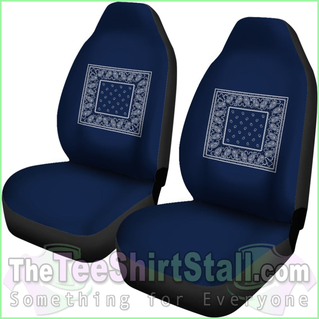 Navy Bandana Car Seat Covers - Minimal