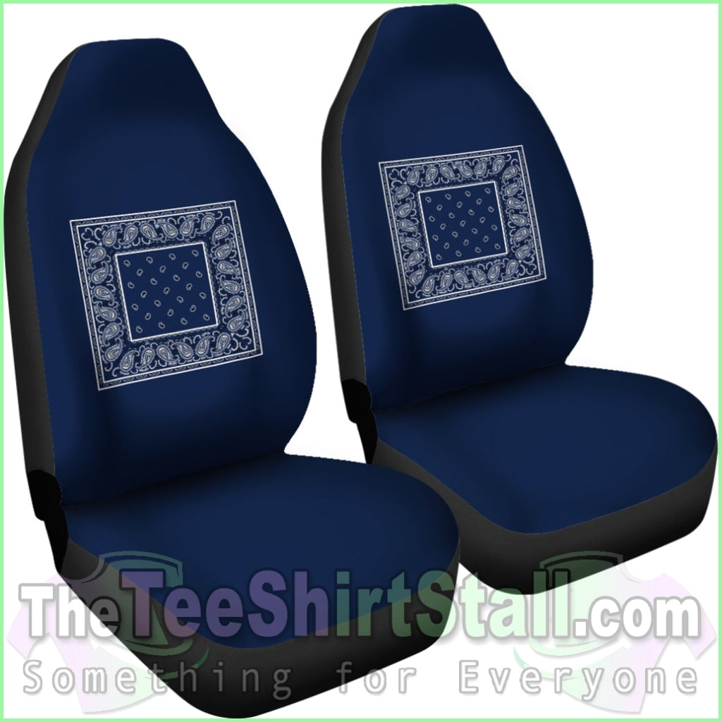 Navy Bandana Car Seat Covers - Minimal