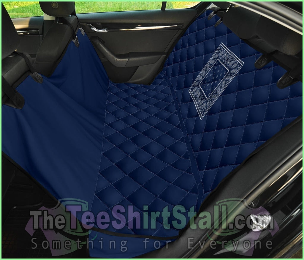 Navy Blue Bandana Car Pet Seat Covers