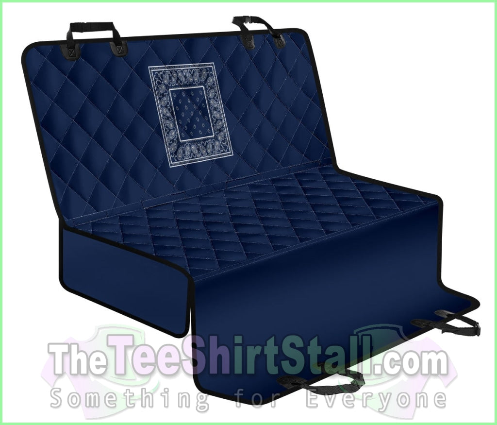 Navy Blue Bandana Car Pet Seat Covers