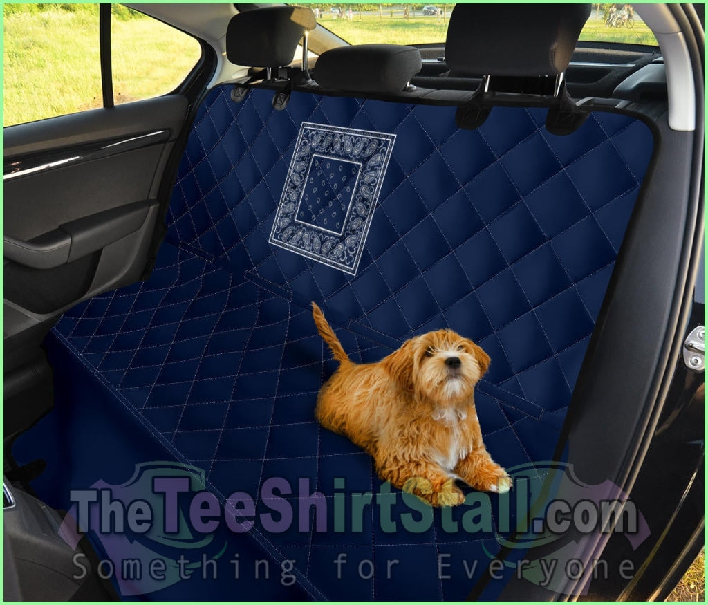 Navy Blue Bandana Car Pet Seat Covers