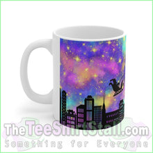 Load image into Gallery viewer, Neon Style Christmas Scene Ceramic Mug
