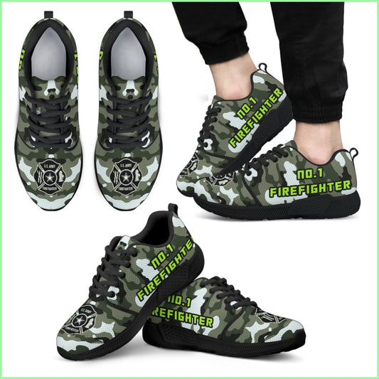 No.1 Firefighter Mens Athletic Sneakers