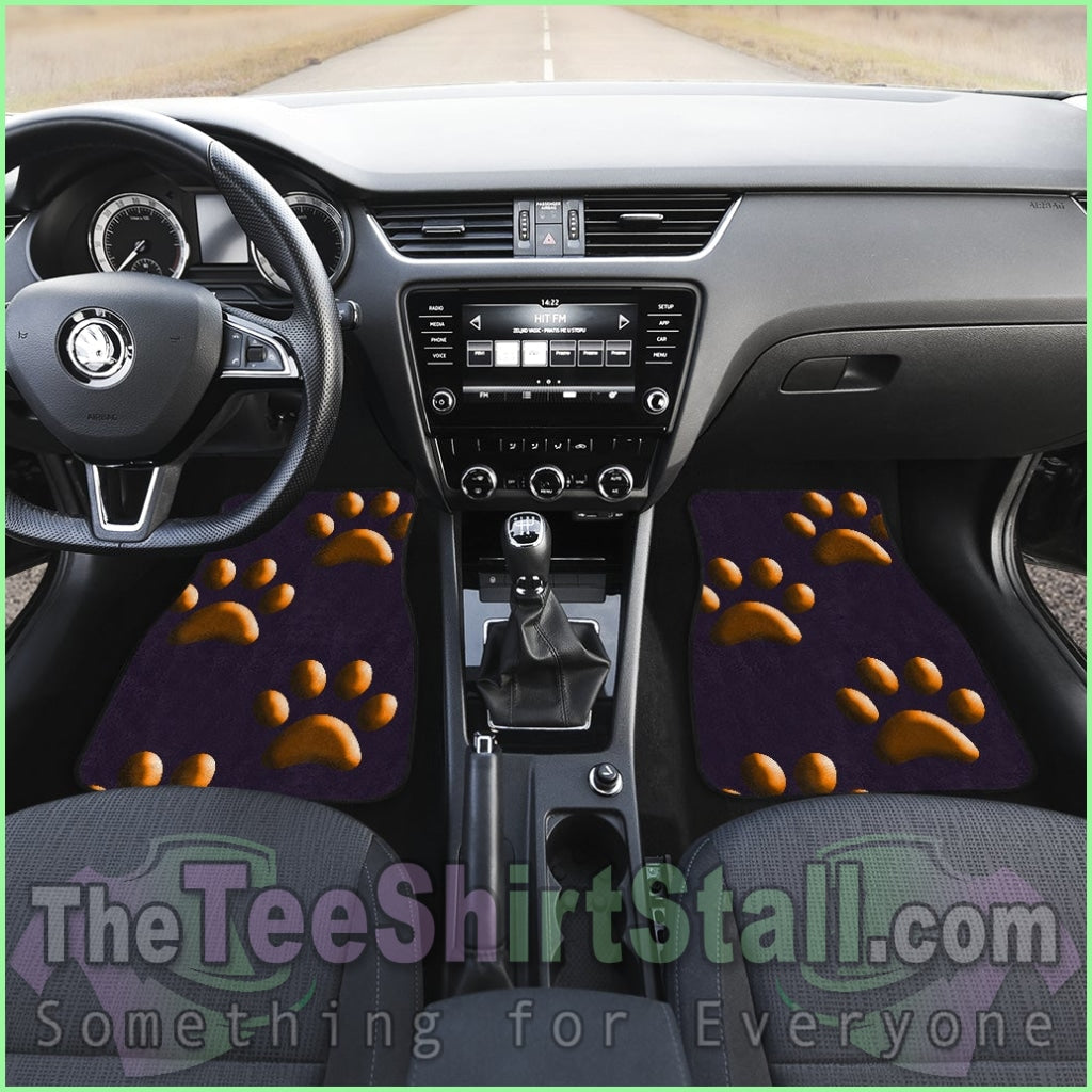 Orange Paws Car Floor Mats