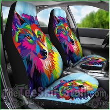 Load image into Gallery viewer, Painted Wolf Custom Car Seat Covers
