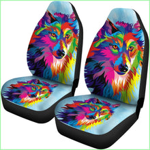 Load image into Gallery viewer, Painted Wolf Custom Car Seat Covers
