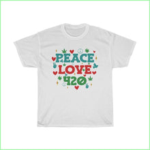 Load image into Gallery viewer, Peace Love 420 Tee L / White T-Shirt
