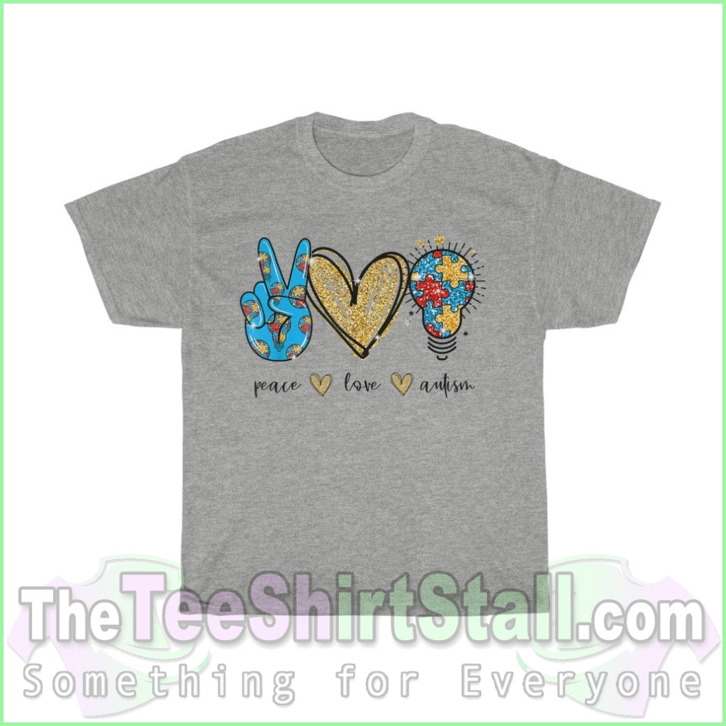 Peace Love Autism Tee S / Sport Grey T-Shirt