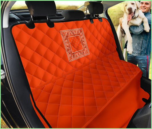 Perfect Orange Bandana Car Pet Seat Covers