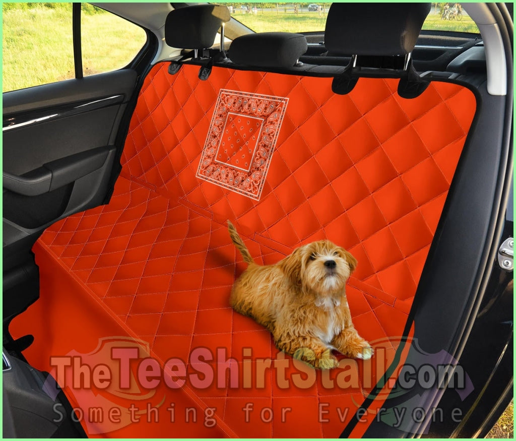 Perfect Orange Bandana Car Pet Seat Covers