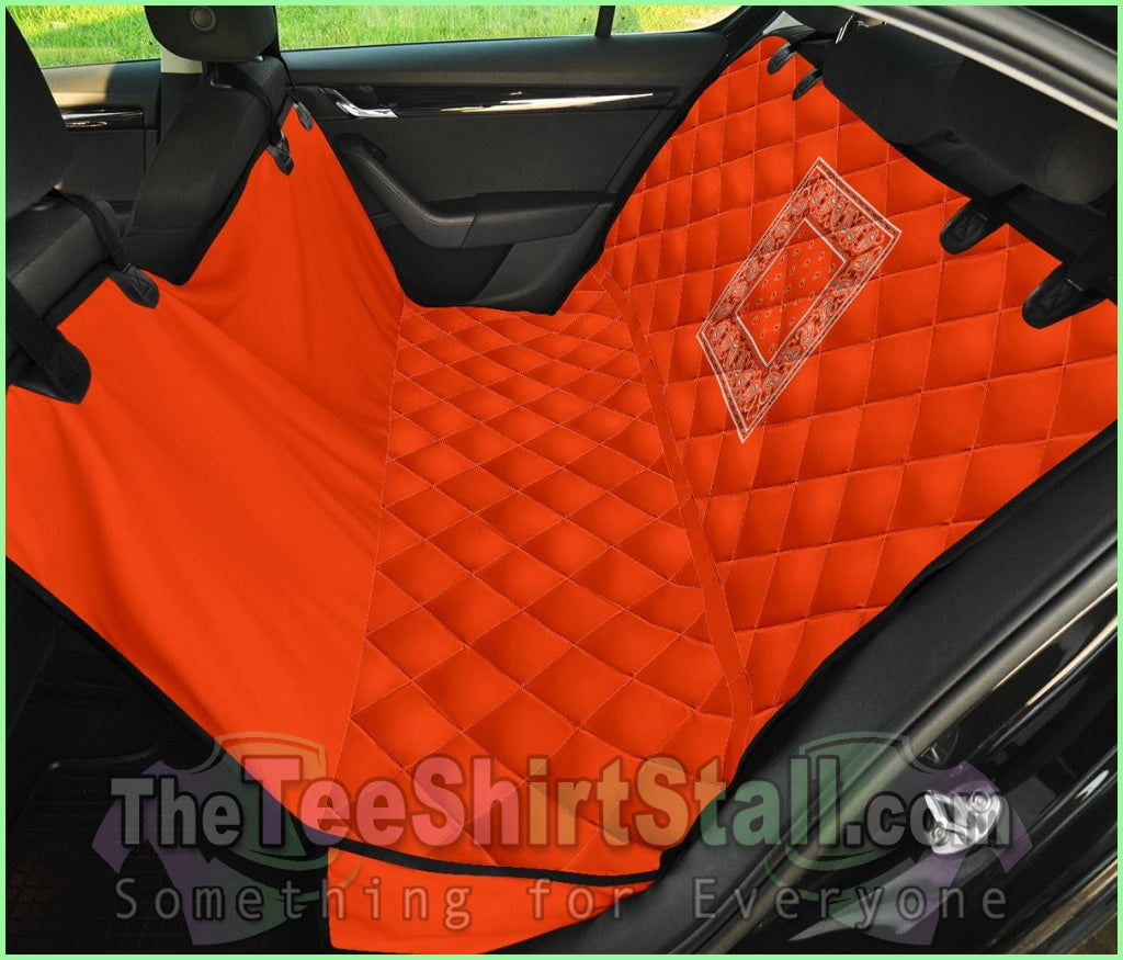 Perfect Orange Bandana Car Pet Seat Covers