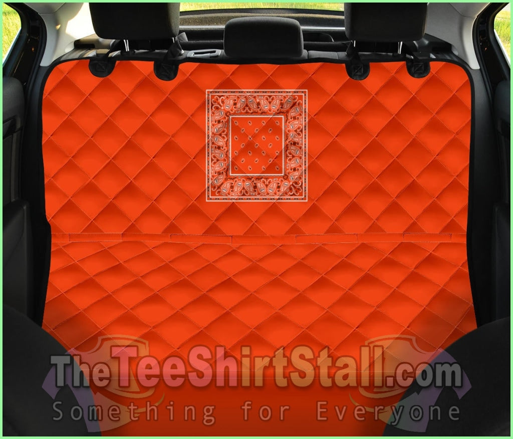 Perfect Orange Bandana Car Pet Seat Covers