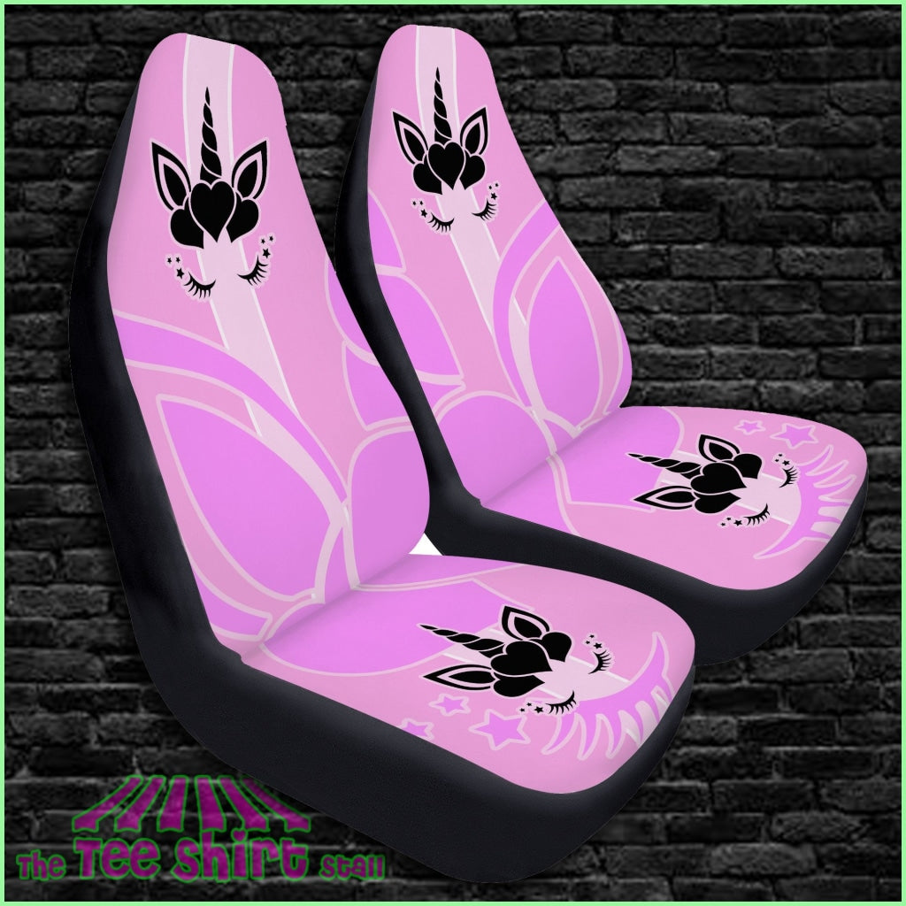 Pink Stripe Unicorn Car Seat Covers 47.5Cm X 49.5Cm 79.5Cm Automotive Interior