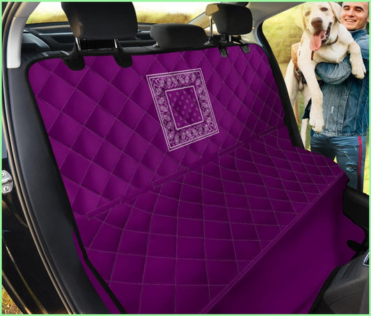 Plum Bandana Car Pet Seat Covers