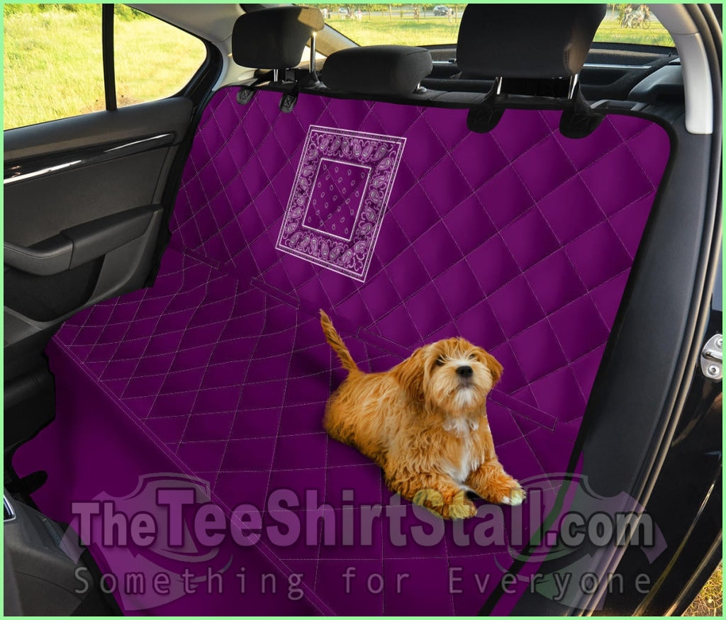 Plum Bandana Car Pet Seat Covers