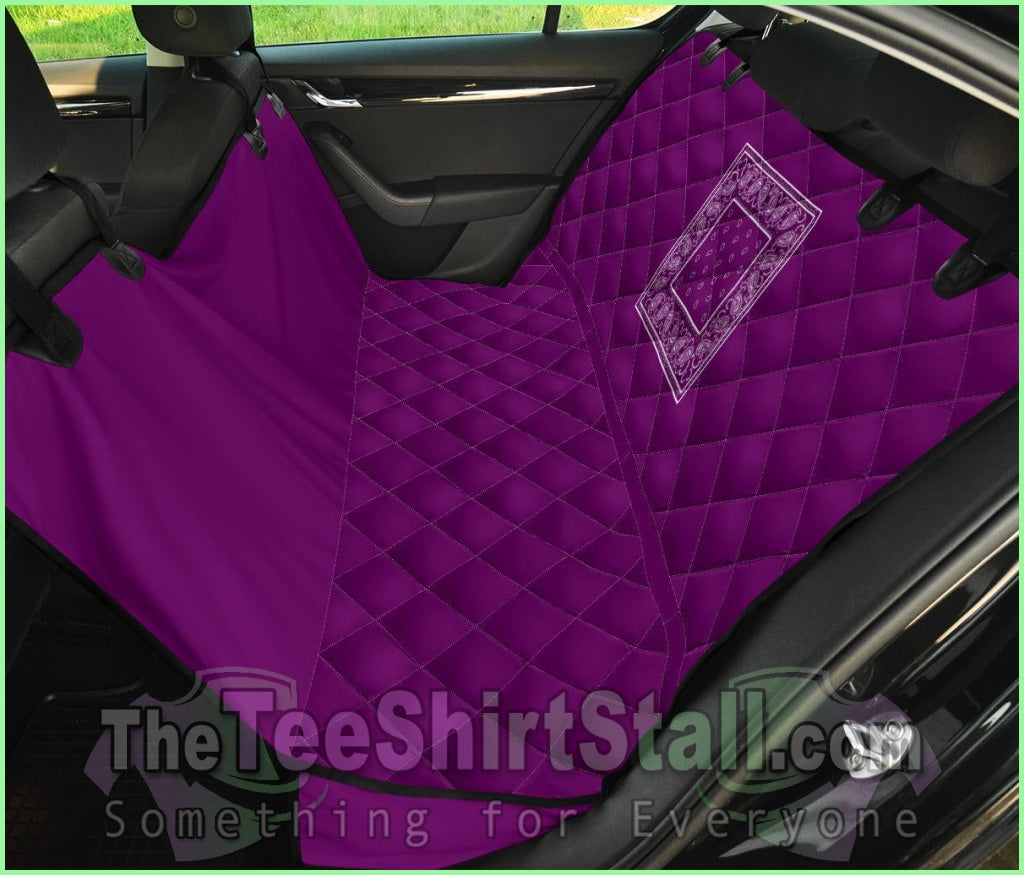 Plum Bandana Car Pet Seat Covers