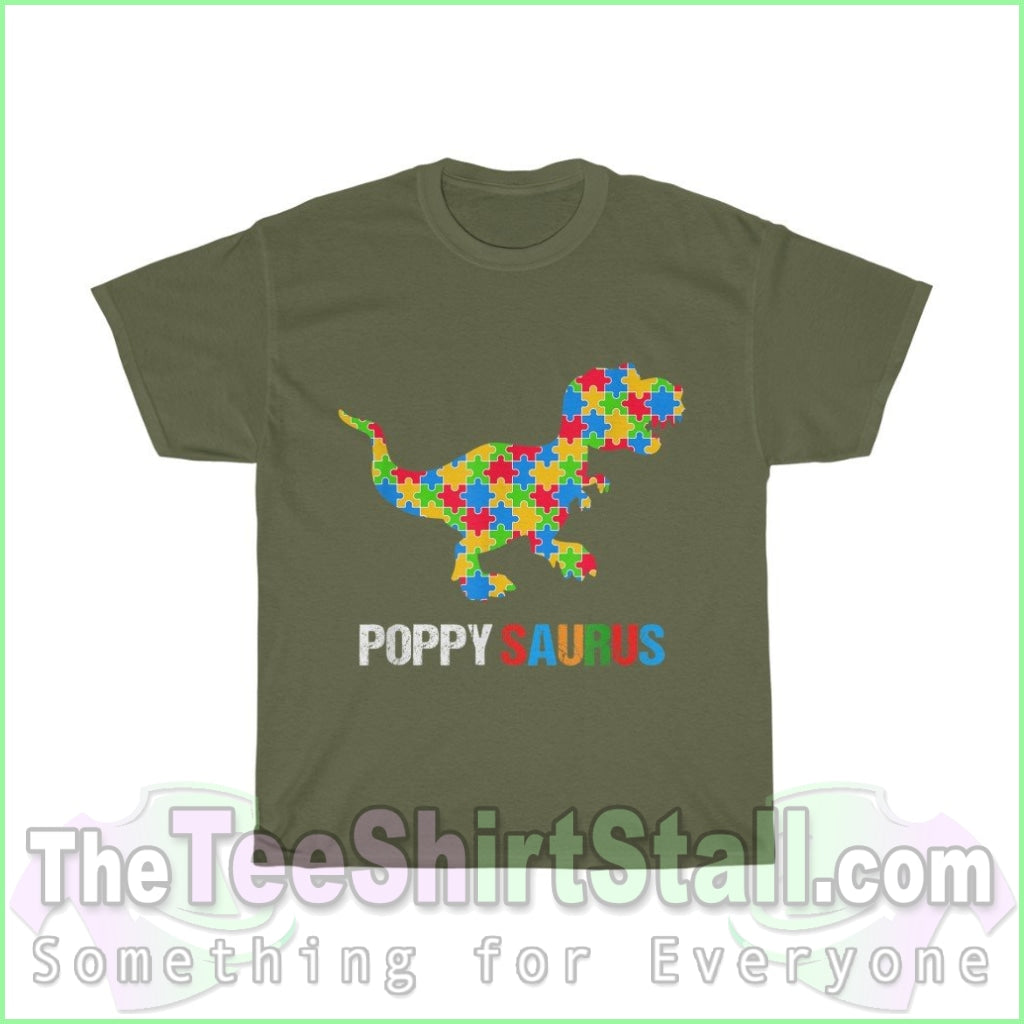 Poppysaurus - Autism Tee S / Military Green T-Shirt