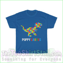 Load image into Gallery viewer, Poppysaurus - Autism Tee S / Royal T-Shirt
